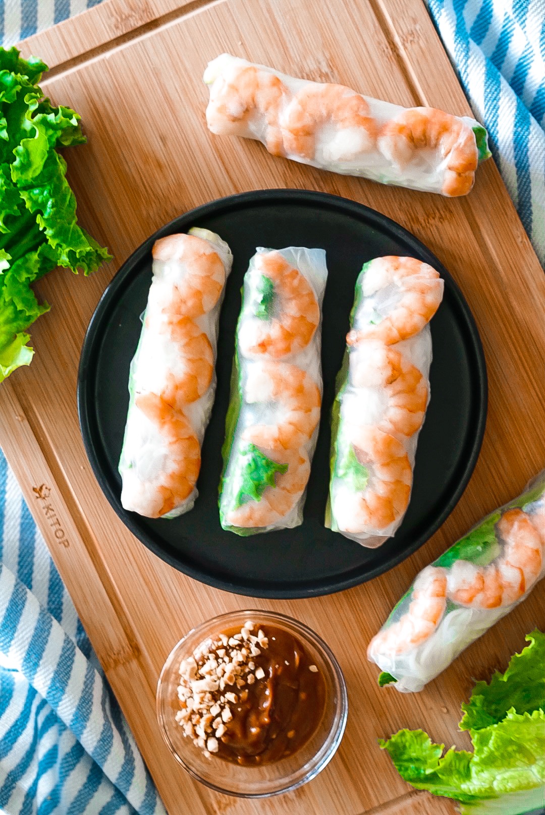 Goi Cuon, Vietnamese rice paper wrappers stuffed with