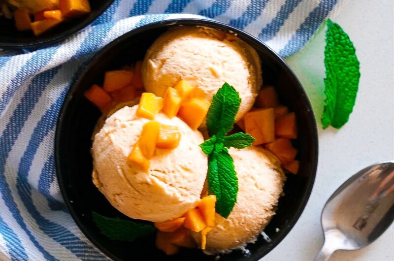 Mango Ice Cream (3 Ingredients!)