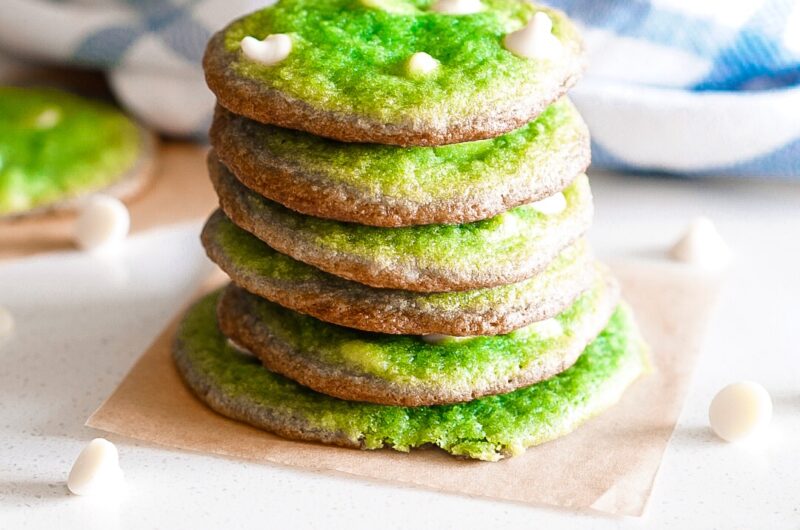 Pandan White Chocolate Cookies