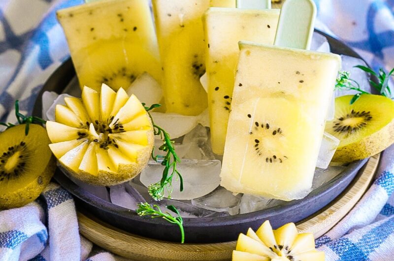 Golden Kiwi & Coconut Popsicles