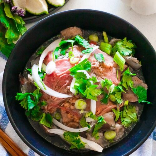 Instant Pot Vietnamese Pho Bo Tai [Beef Pho] - This Old Gal