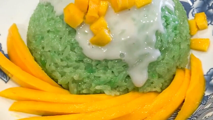 Pandan steamed rice recipe