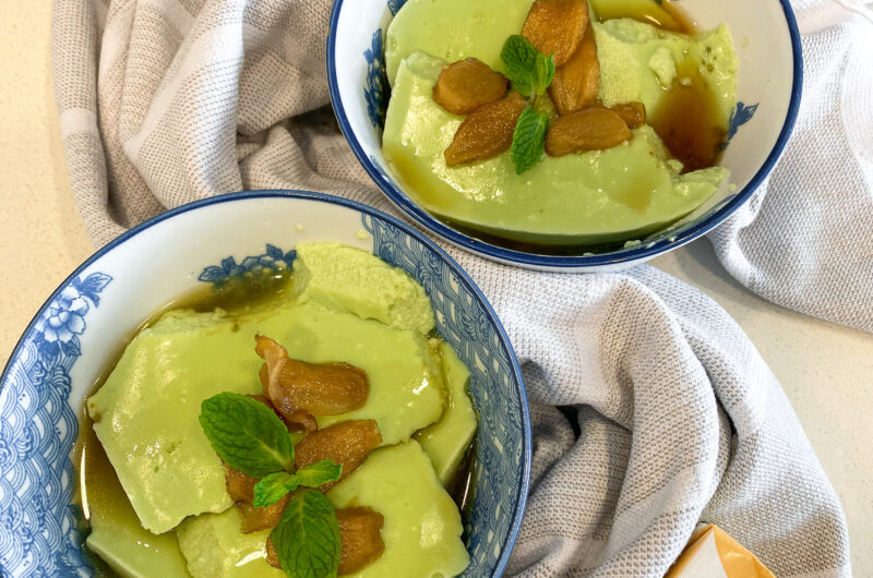 How to make đậu hũ nước đường (Pandan Tofu Pudding)