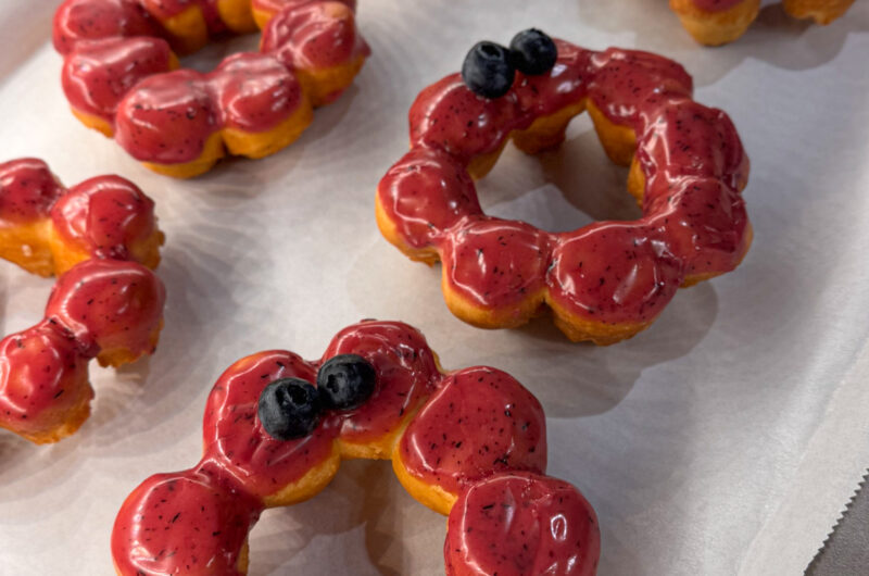 How to make Blueberry Mochi Donuts