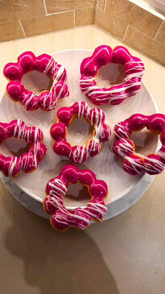 How to make Dragonfruit Mochi Donuts