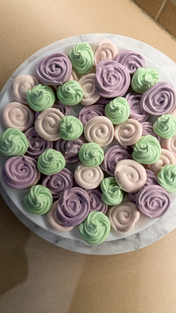 How to make Pandan, Ube, and Dragonfruit Meringue Cookies