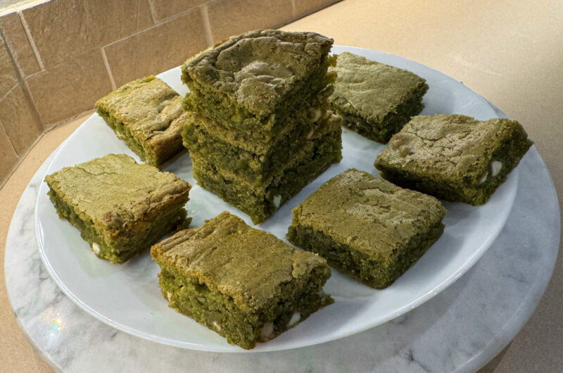 How to make Pandan Blondie Brownies