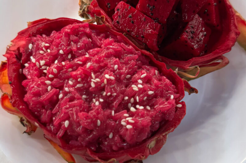 How to make Dragon Fruit Sticky Rice