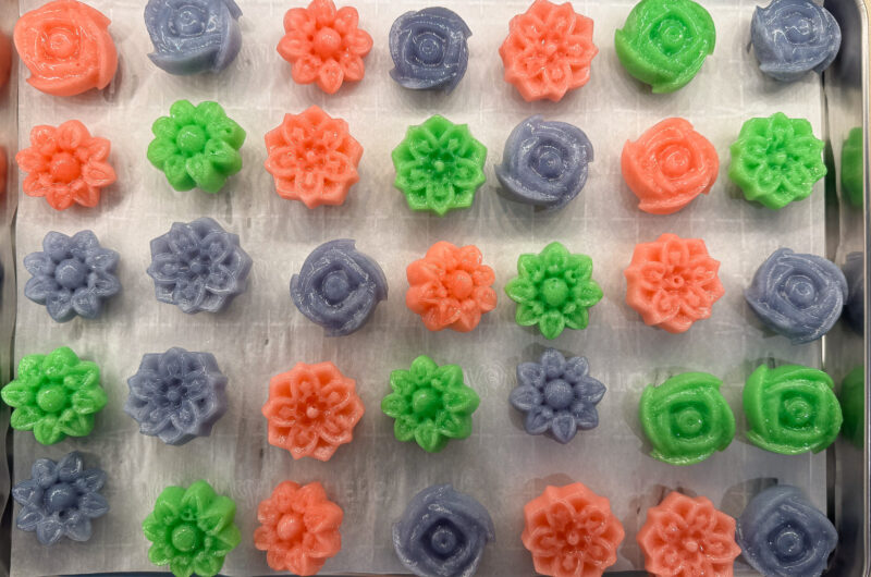 How to make Bánh Bò Hấp in Mini Flower Molds